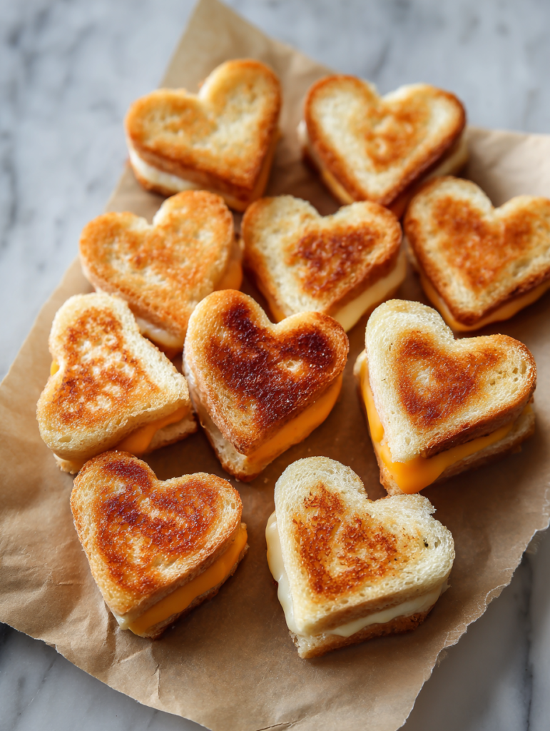 Make Mini Grilled Cheese Hearts Recipe