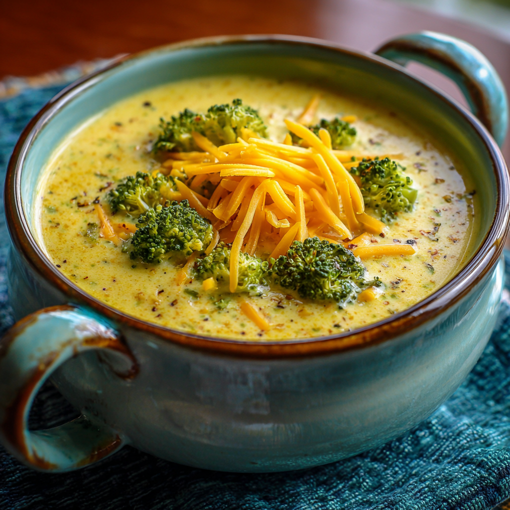 Protein-Packed Broccoli Cheddar Delight Soup