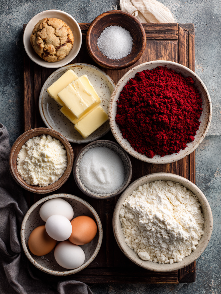 Red Velvet Cookies ingredients