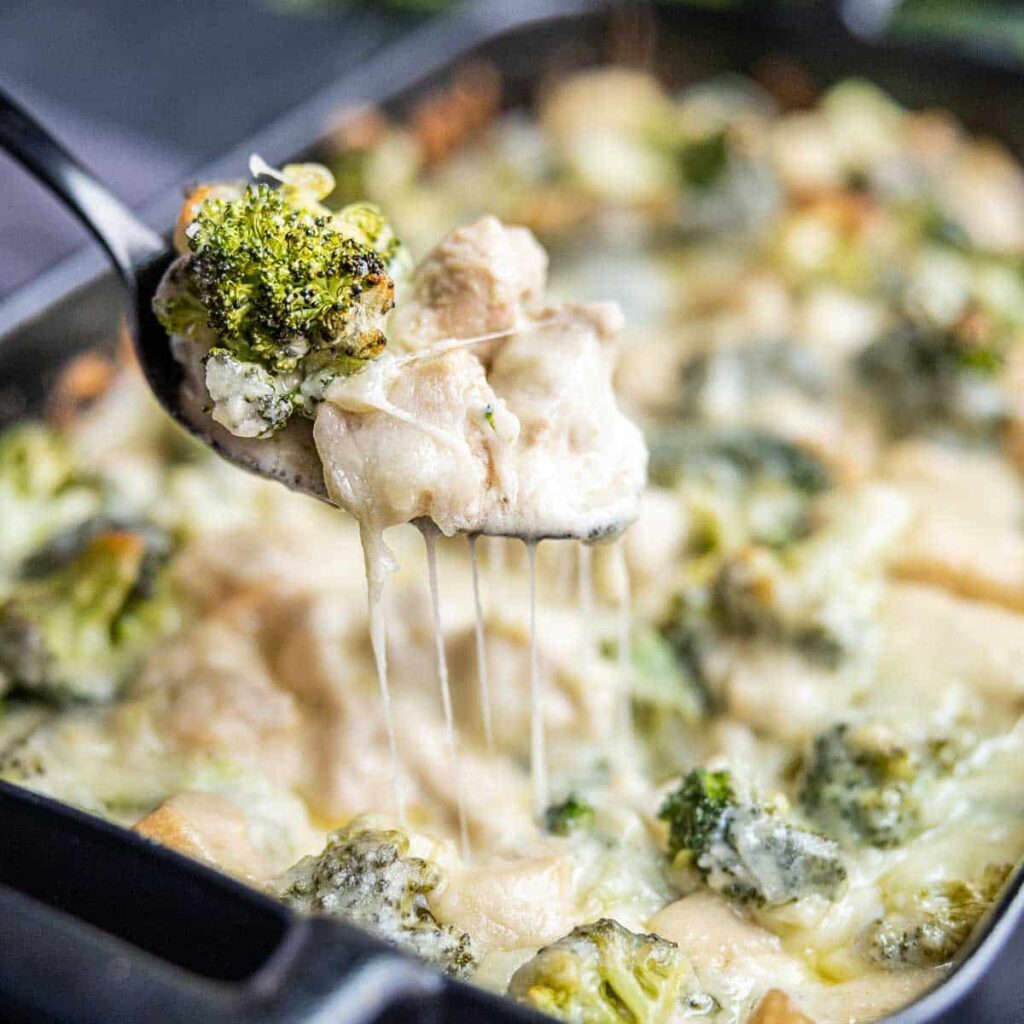  keto chicken alfredo casserole