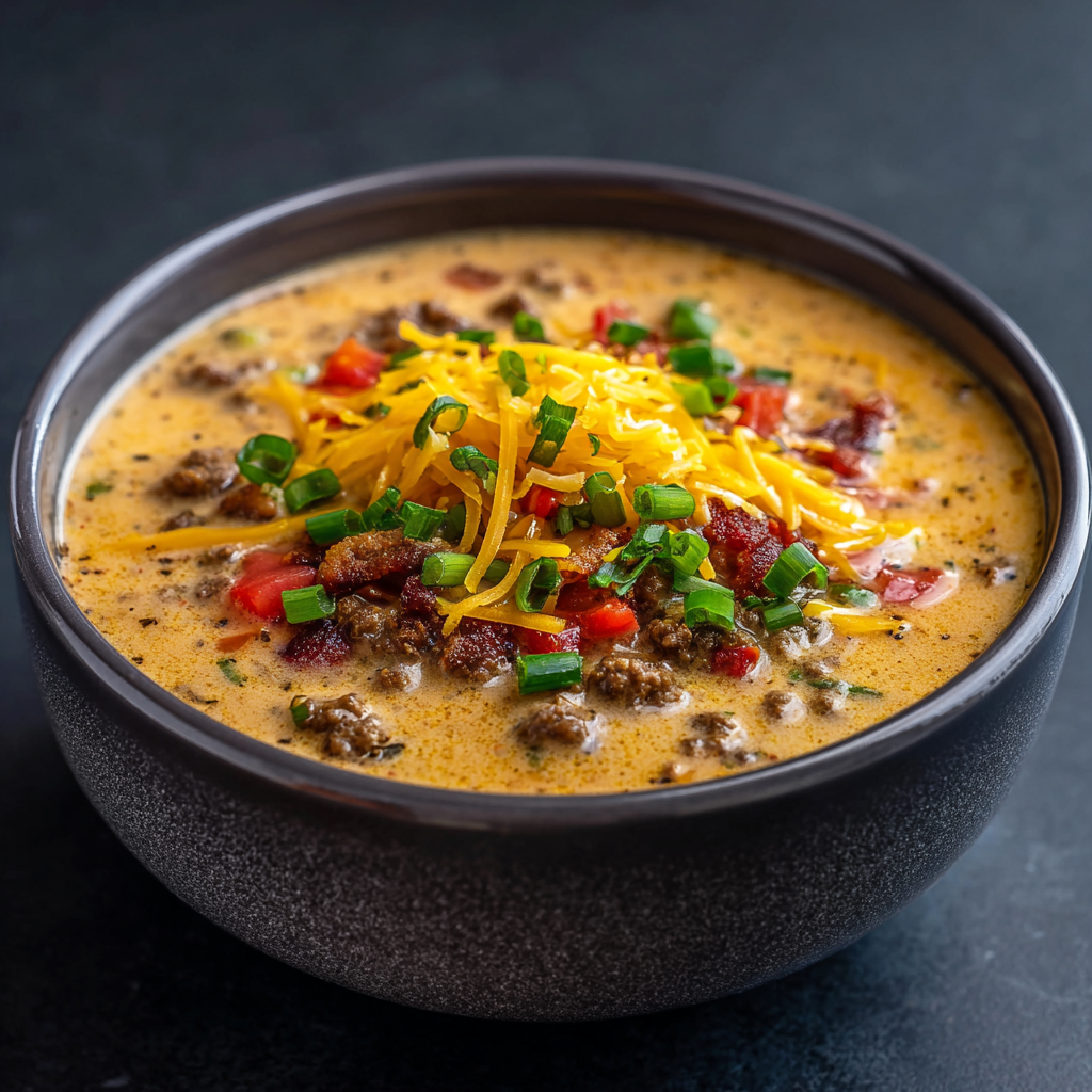 keto cheeseburger soup recipe