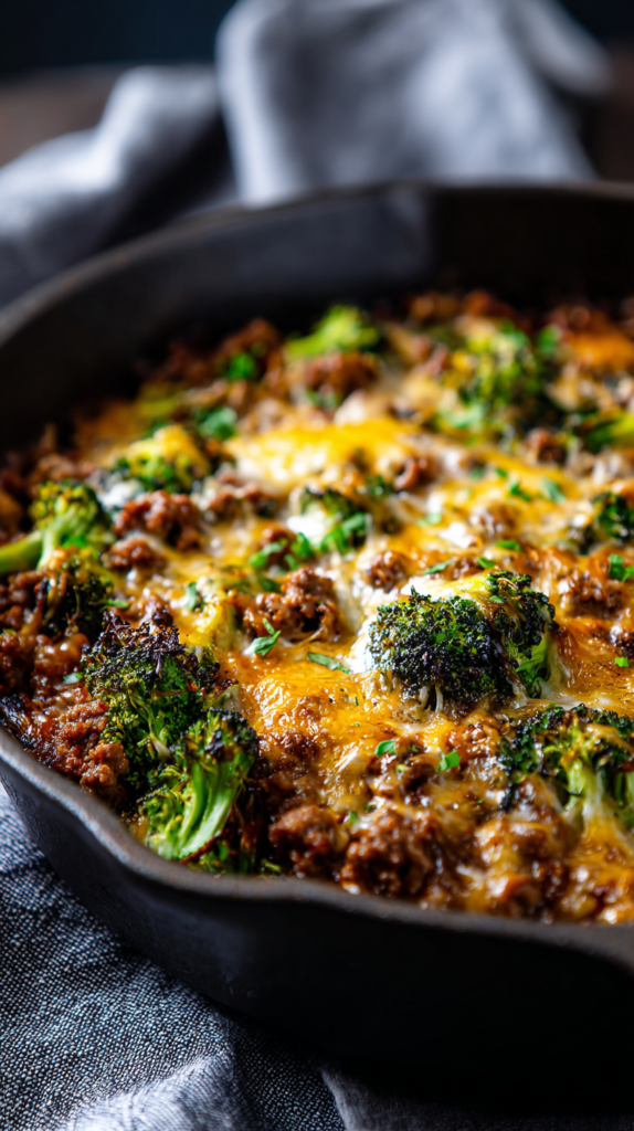 keto hamburger and broccoli recipes