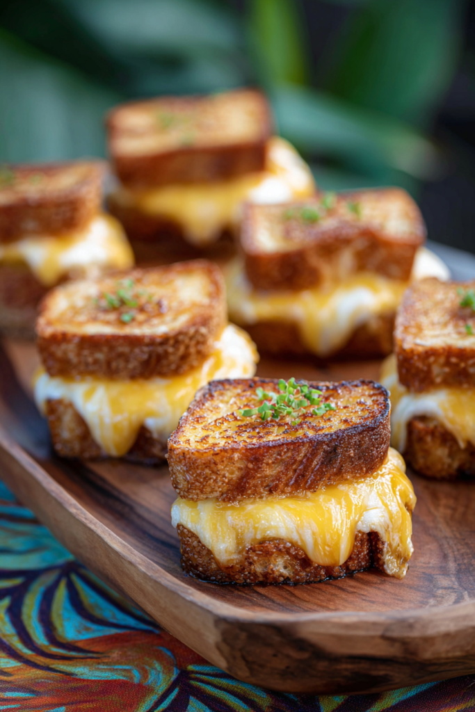 hawaiian roll grilled cheese served as appetizer snacks