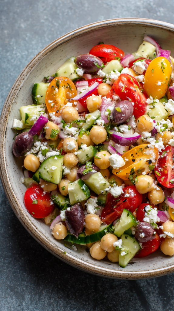 mediterranean chickpea salad wrap