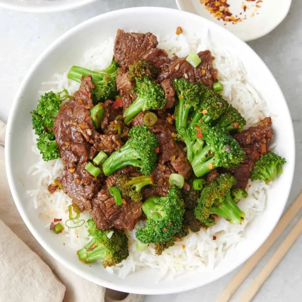 homemade beef and broccoli