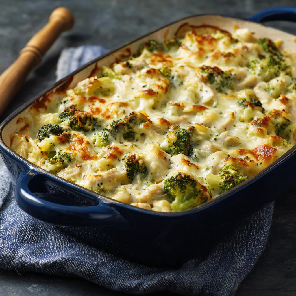 keto chicken alfredo casserole
