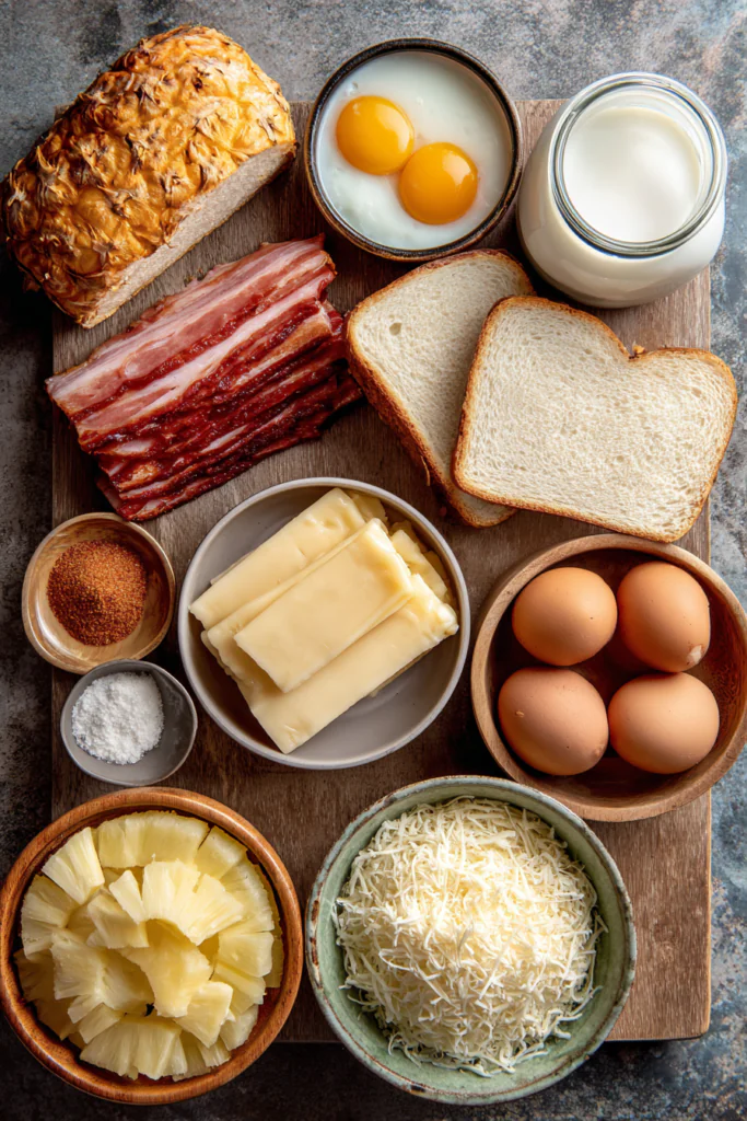 Ingredients for Hawaiian Roll Grilled Cheese