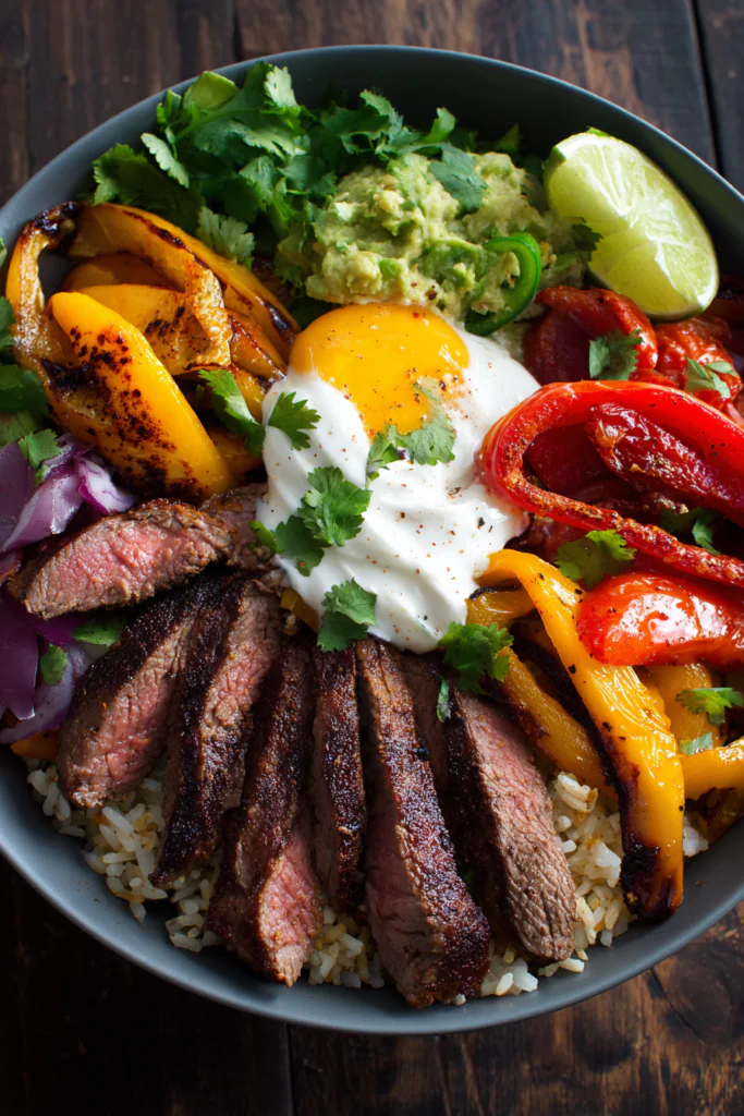 steak fajita bowl healthy dinner