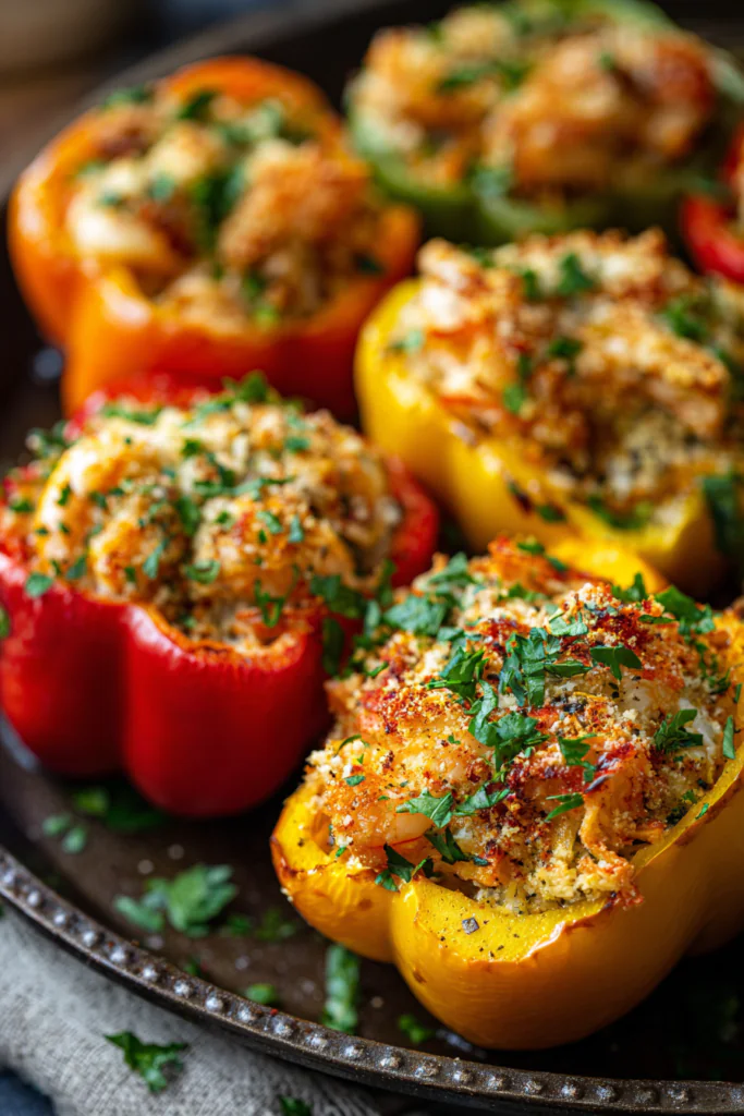 Seafood Stuffed Bell Peppers