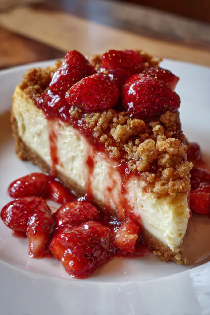 strawberry crunch topping for cheesecake